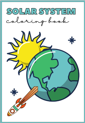 Space Downloadable colouring book
